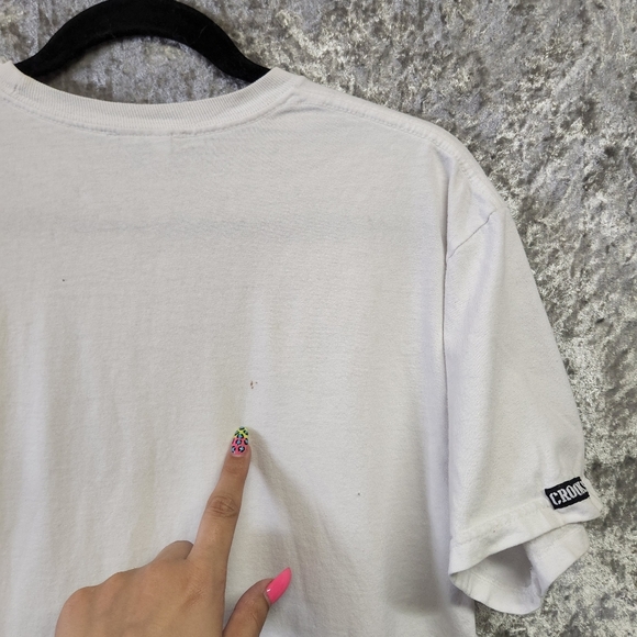 Crooks & Castles Mens T-Shirt Streetwear Casual White Medium - Picture 7 of 9